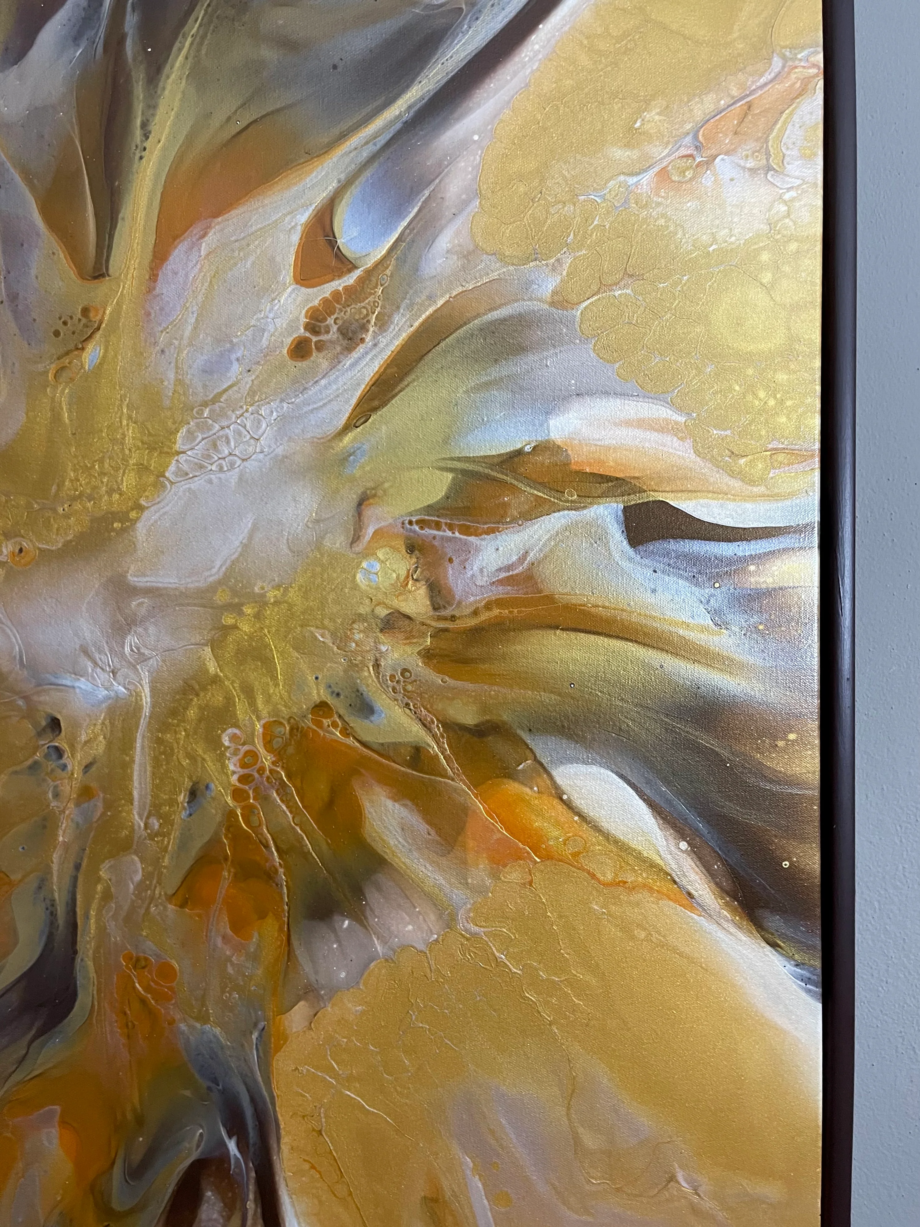 “Gilded symphony” 80x80cm - Image 4